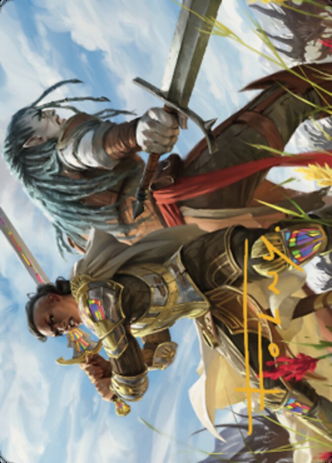 {A} Join Forces Art Card (Gold-Stamped Signature) [Dominaria United Art Series][GS ADMU 009]