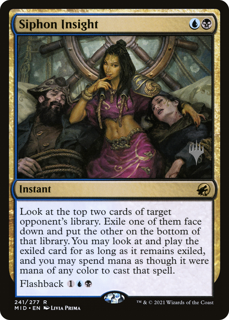 {R} Siphon Insight (Promo Pack) [Innistrad: Midnight Hunt Promo Pack][PP MID 241]