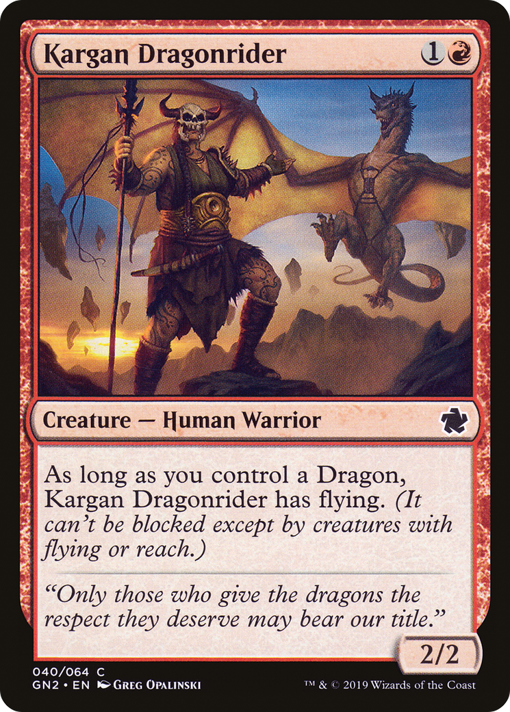 {C} Kargan Dragonrider [Game Night 2019][GN2 040]