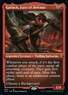{R} Karlach, Fury of Avernus (Foil Etched) [Commander Legends: Battle for Baldur's Gate][CLB 507]