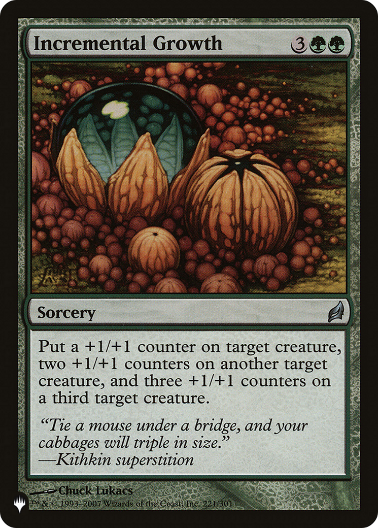 Incremental Growth [LIST 221/301]