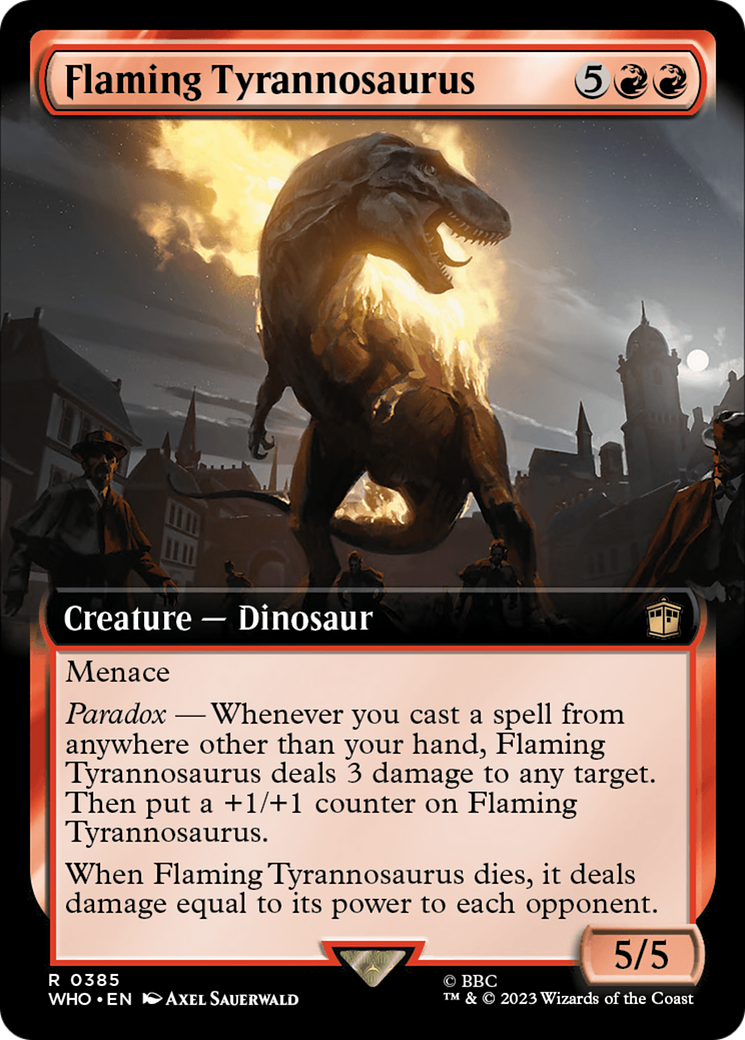 {R} Flaming Tyrannosaurus (Extended Art) [Doctor Who][WHO 385]