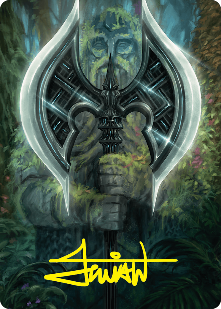 {A} Leyline Axe Art Card (18/54) (Gold-Stamped Signature) [Foundations Art Series][GS AFDN 049]