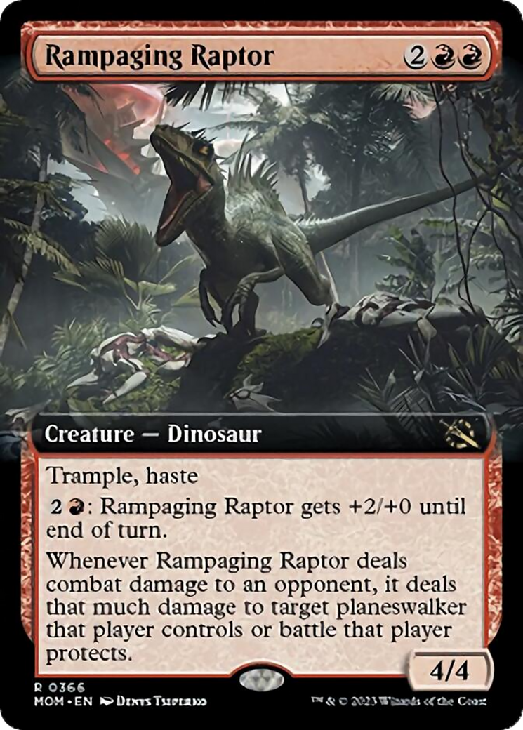 {@R} Rampaging Raptor (Extended Art) [March of the Machine][MOM 366]