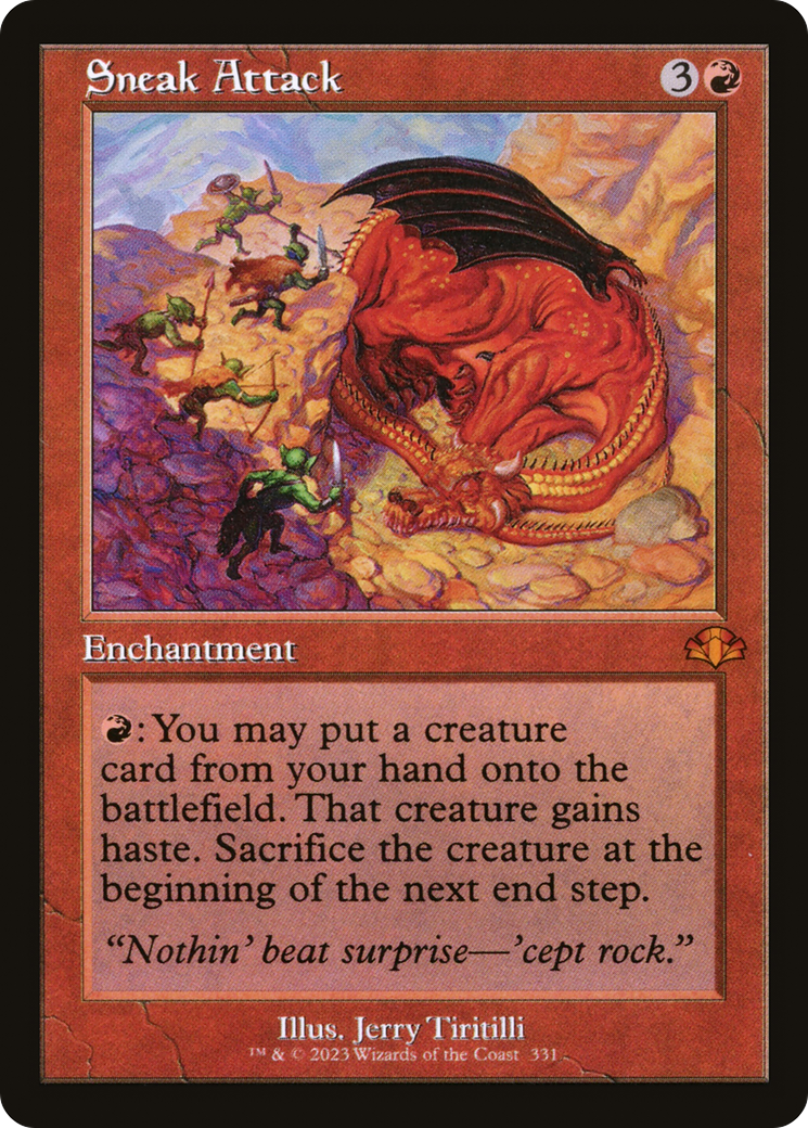 {R} Sneak Attack (Retro) [Dominaria Remastered][DMR 331]