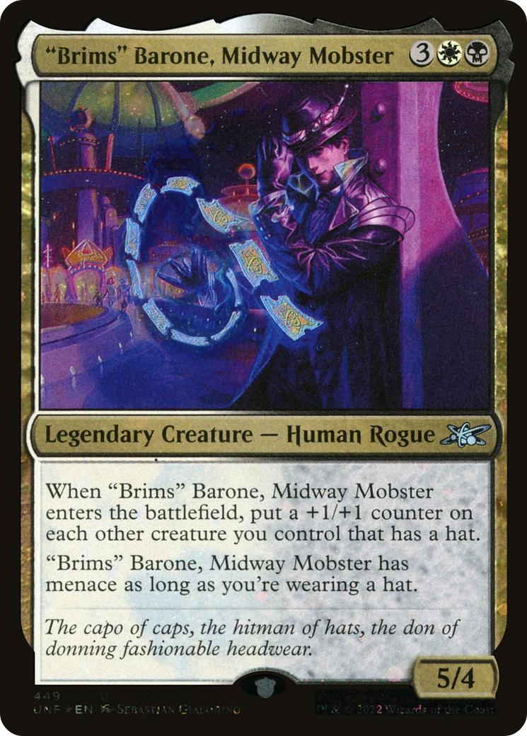 {C} "Brims" Barone, Midway Mobster (Galaxy Foil) [Unfinity][UNF 449]