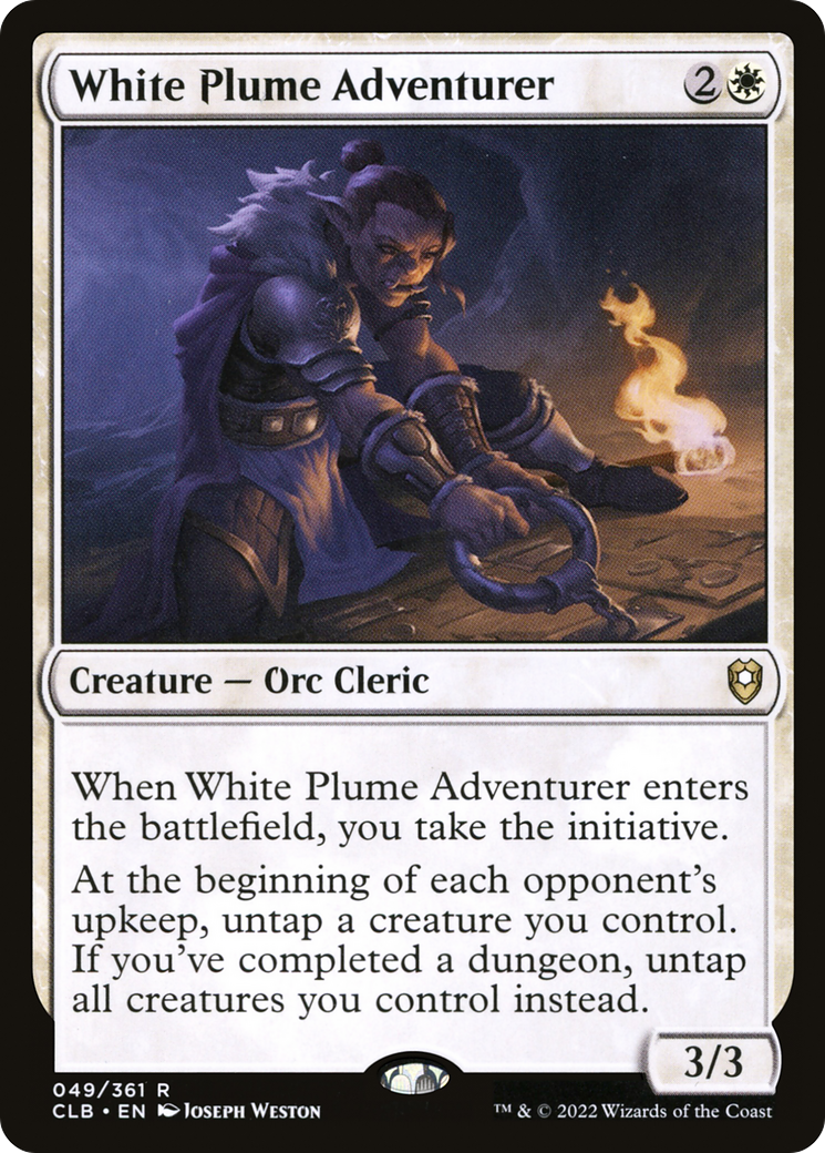 {R} White Plume Adventurer [Commander Legends: Battle for Baldur's Gate][CLB 049]
