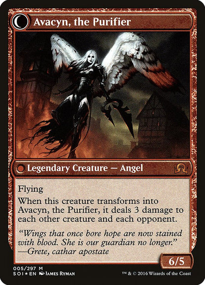 {R} Archangel Avacyn // Avacyn, the Purifier [Shadows over Innistrad Prerelease Promos][PR SOI 005]
