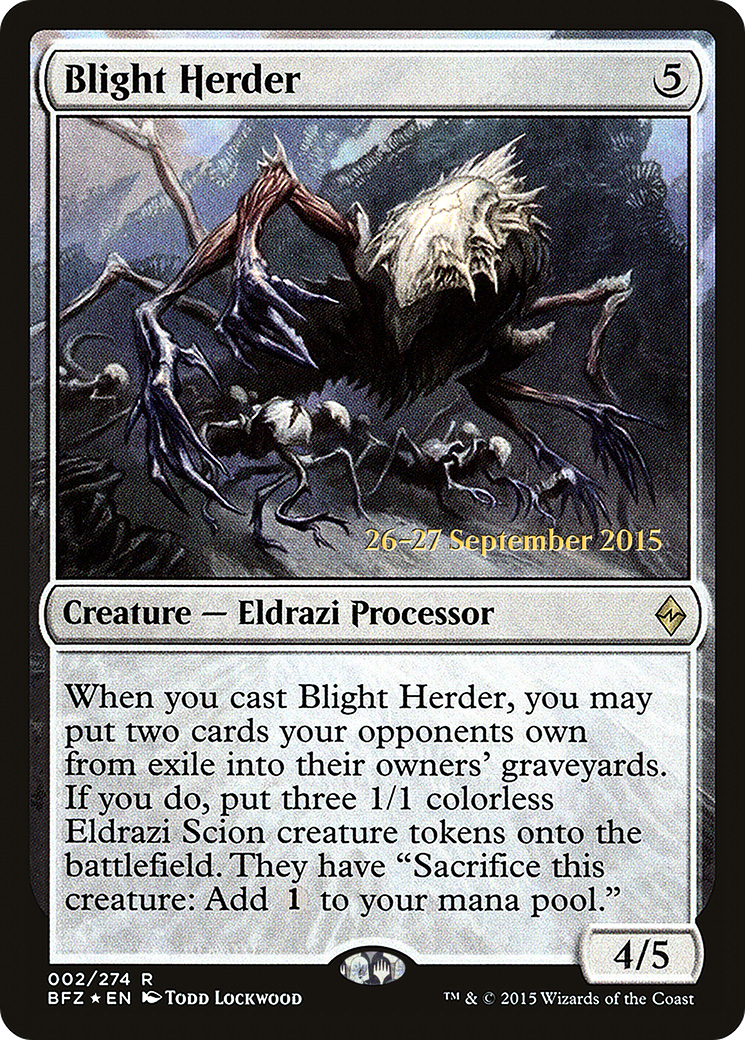 {R} Blight Herder [Battle for Zendikar Prerelease Promos][PR BFZ 002]