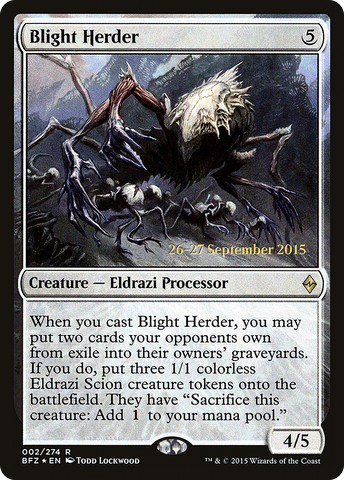 {R} Blight Herder [Battle for Zendikar Prerelease Promos][PR BFZ 002]