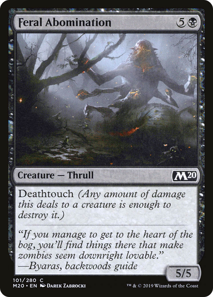 {C} Feral Abomination [Core Set 2020][M20 101]