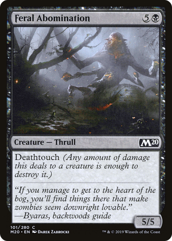 {C} Feral Abomination [Core Set 2020][M20 101]