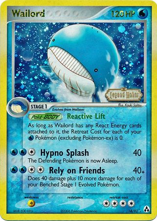 [PKM-R] Wailord (14/92) (Stamped) [EX: Legend Maker]