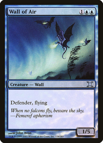 {C} Wall of Air (Premium Foil) [Tenth Edition][FP 10E 124]