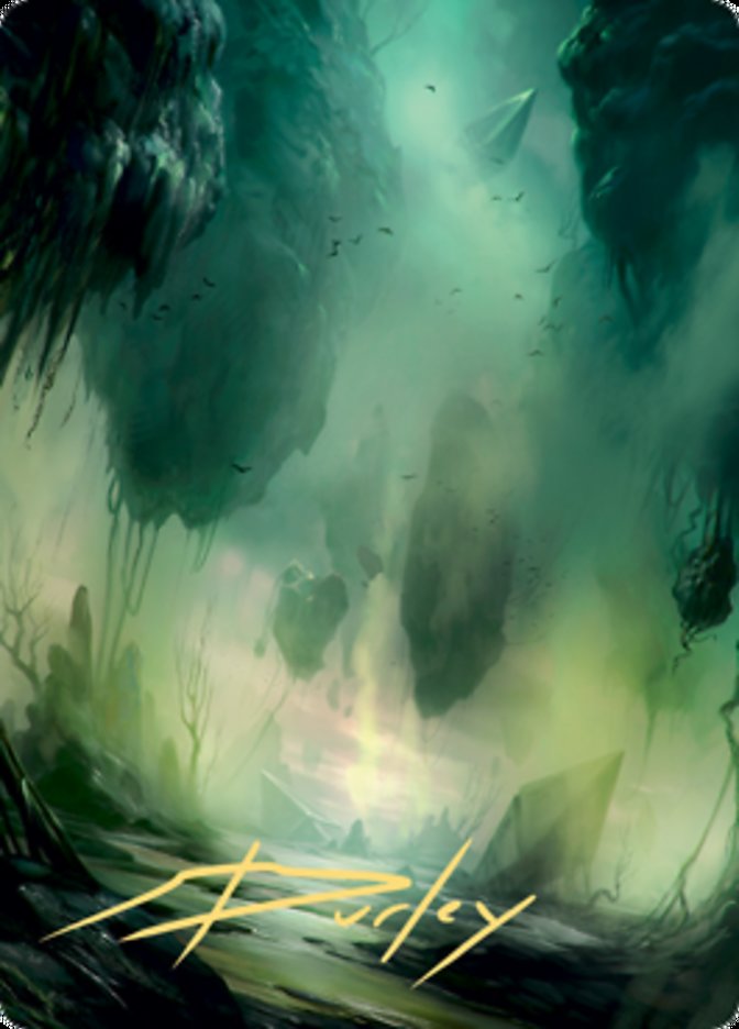 {A} Swamp 1 Art Card (Gold-Stamped Signature) [Zendikar Rising Art Series][GS AZNR 013]