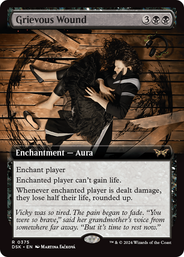 {@R} Grievous Wound (Extended Art) [Duskmourn: House of Horror][DSK 375]
