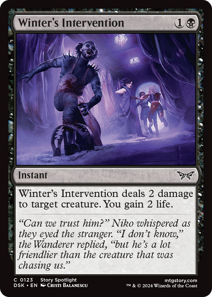 {@C} Winter's Intervention [Duskmourn: House of Horror][DSK 123]