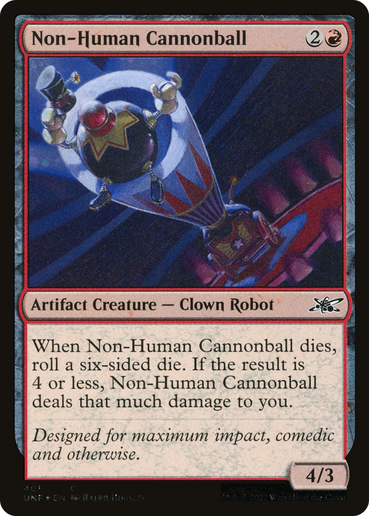 {C} Non-Human Cannonball (Galaxy Foil) [Unfinity][UNF 401]