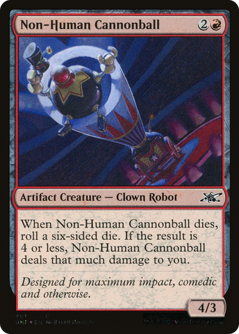 {C} Non-Human Cannonball (Galaxy Foil) [Unfinity][UNF 401]