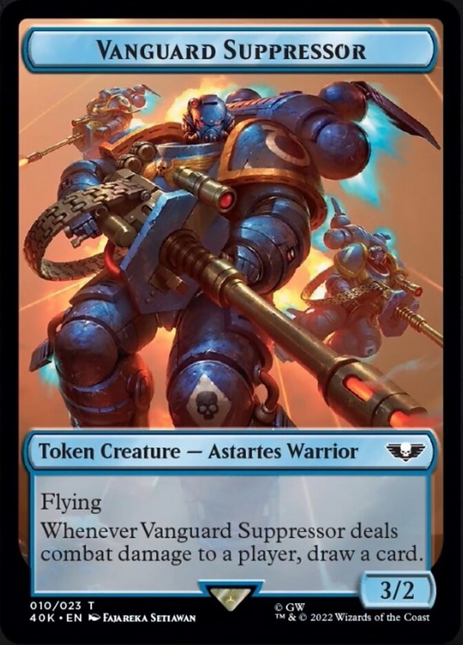 {T} Soldier (004) // Vanguard Suppressor Double-sided Token (Surge Foil) [Universes Beyond: Warhammer 40,000 Tokens][SFO T40K 010]