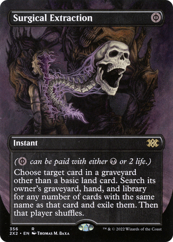 {R} Surgical Extraction (Borderless Alternate Art) [Double Masters 2022][2X2 356]