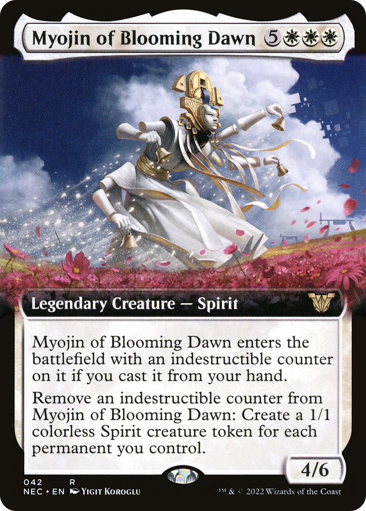 {R} Myojin of Blooming Dawn (Extended Art) [Kamigawa: Neon Dynasty Commander][NEC 042]
