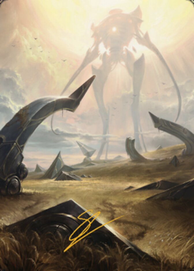 {A} Plains (1) Art Card (Gold-Stamped Signature) [The Brothers' War Art Series][GS ABRO 047]