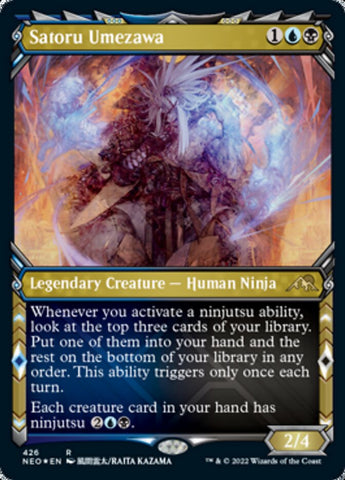 {R} Satoru Umezawa (Showcase) (Foil Etched) [Kamigawa: Neon Dynasty][NEO 426]