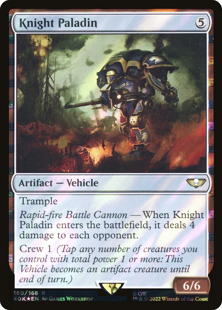 {R} Knight Paladin (Surge Foil) [Universes Beyond: Warhammer 40,000][SF 40K 160]