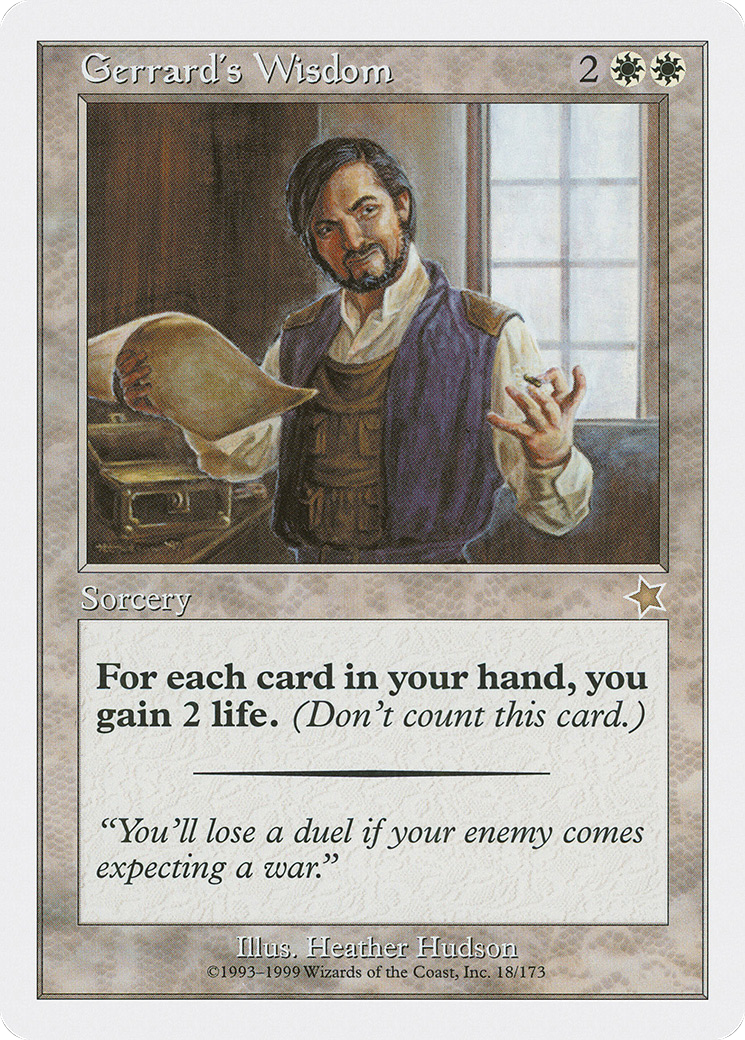 {R} Gerrard's Wisdom [Starter 1999][S99 018]