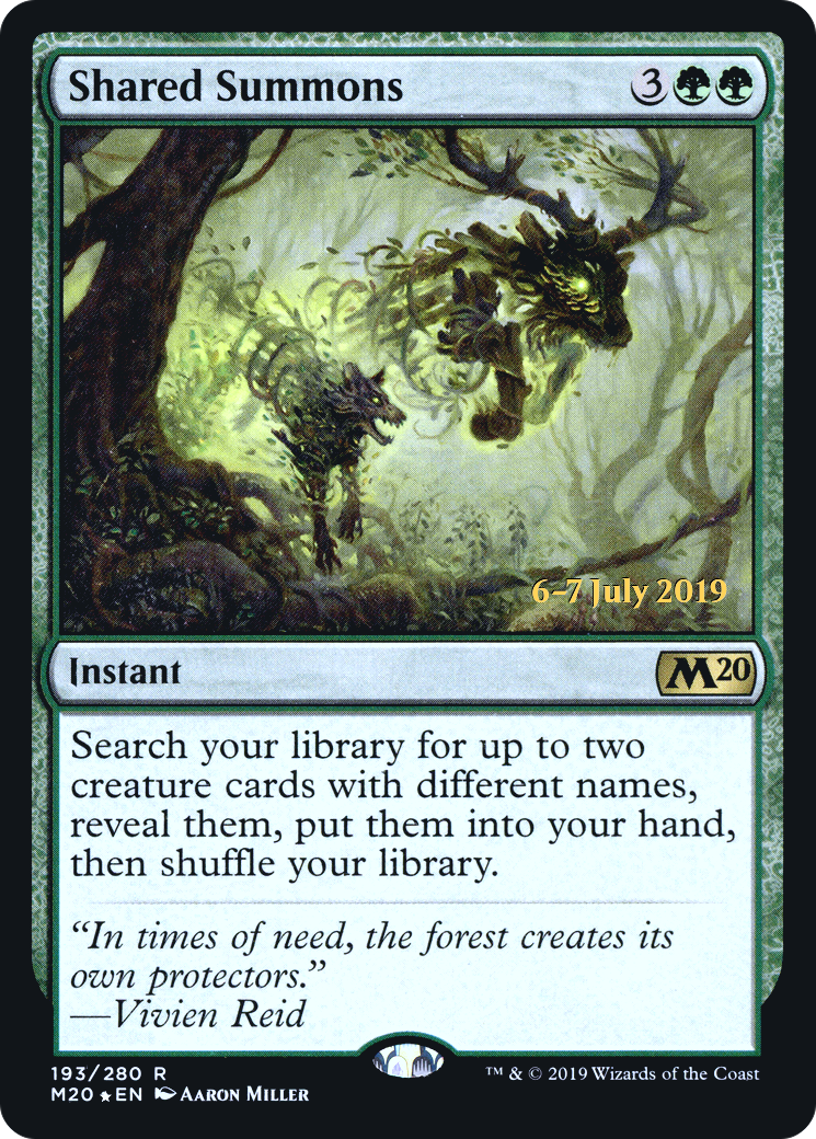 {R} Shared Summons [Core Set 2020 Prerelease Promos][PR M20 193]