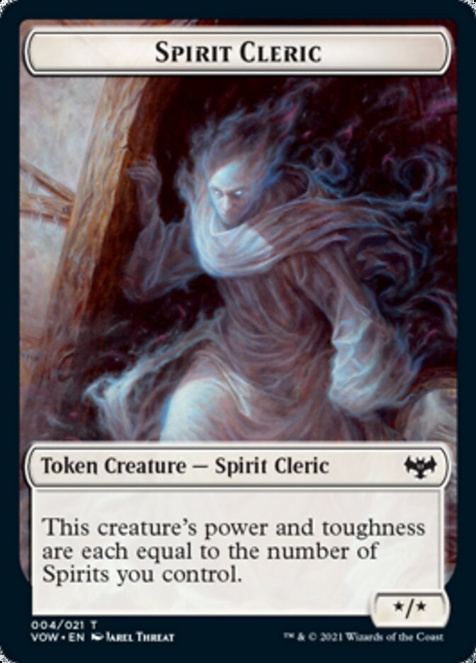 {T} Blood // Spirit Cleric Double-sided Token [Innistrad: Crimson Vow Tokens][TVOW 017]