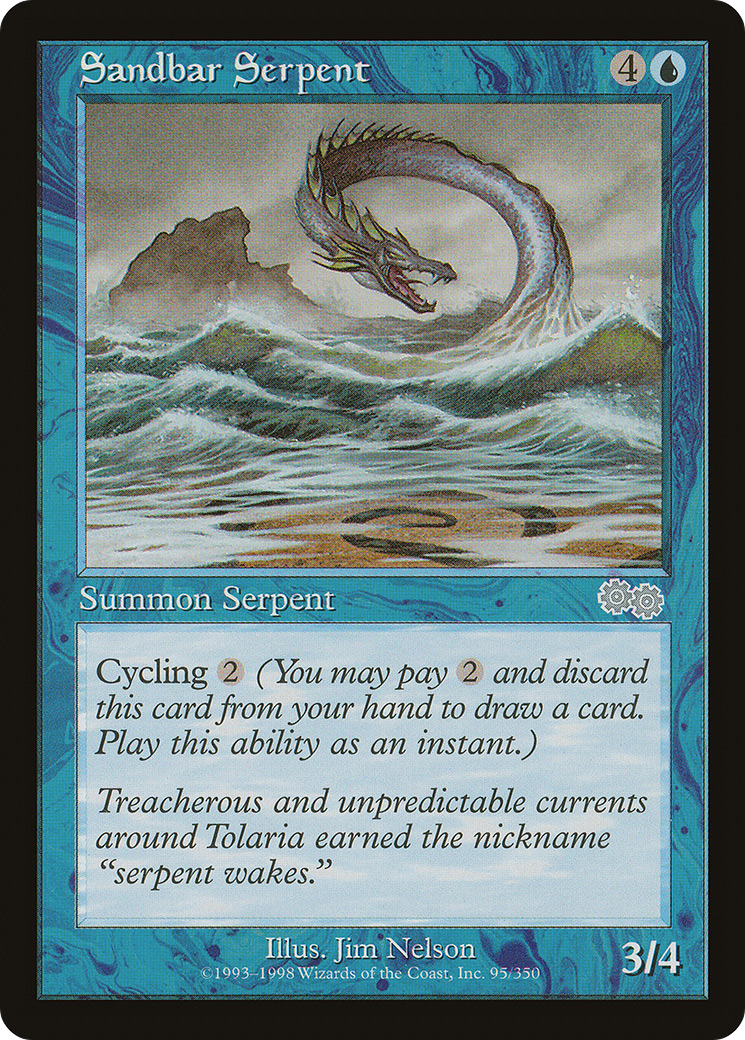 {C} Sandbar Serpent [Urza's Saga][USG 095]