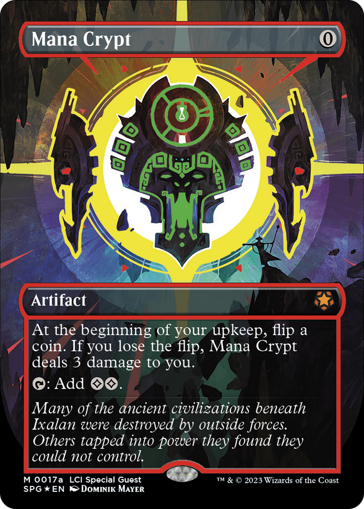 {R} Mana Crypt (0017a) (Borderless) [The Lost Caverns of Ixalan Special Guests][SPG 17A]