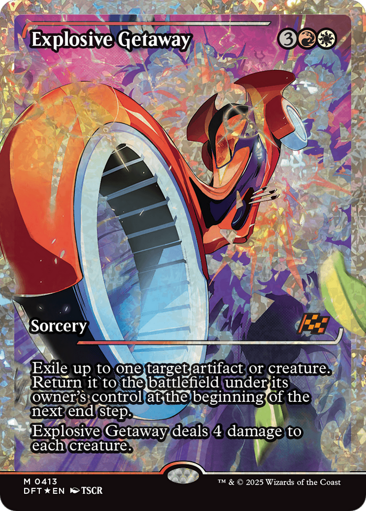 {@R} Explosive Getaway (Showcase Fracture Foil) (Japanese) [Aetherdrift][JP DFT 403]