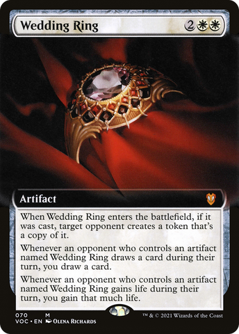 {R} Wedding Ring (Extended Art) [Innistrad: Crimson Vow Commander][VOC 070]