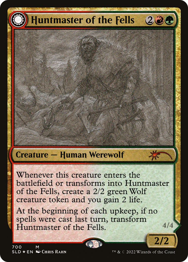 {R} Huntmaster of the Fells // Ravager of the Fells (Sketch) [Secret Lair Drop Promos][SLD 700]