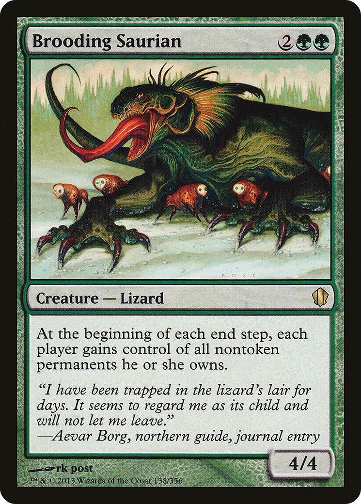 {R} Brooding Saurian [Commander 2013][C13 138]