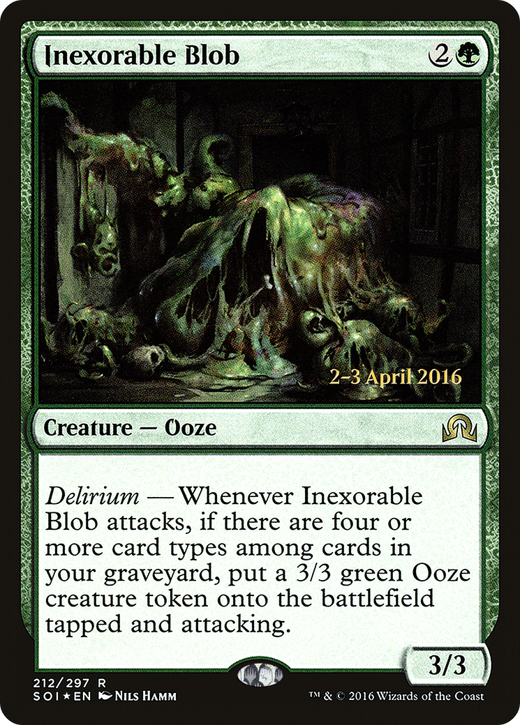 {R} Inexorable Blob [Shadows over Innistrad Prerelease Promos][PR SOI 212]