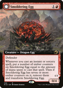 {R} Smoldering Egg // Ashmouth Dragon (Extended Art) [Innistrad: Midnight Hunt][MID 358]