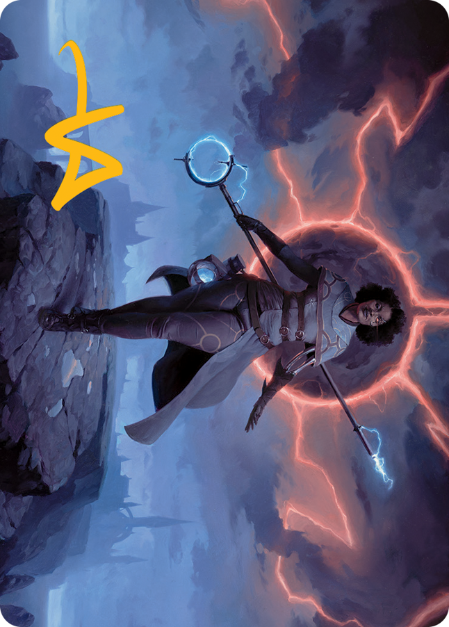 {A} Rona, Herald of Invasion Art Card (Gold-Stamped Signature) [March of the Machine Art Series][GS AMOM 016]