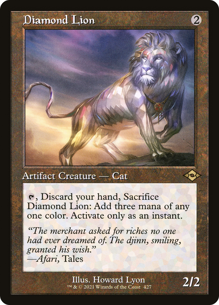 {R} Diamond Lion (Retro Frame) (Foil) [Modern Horizons 2] [MH2 427]