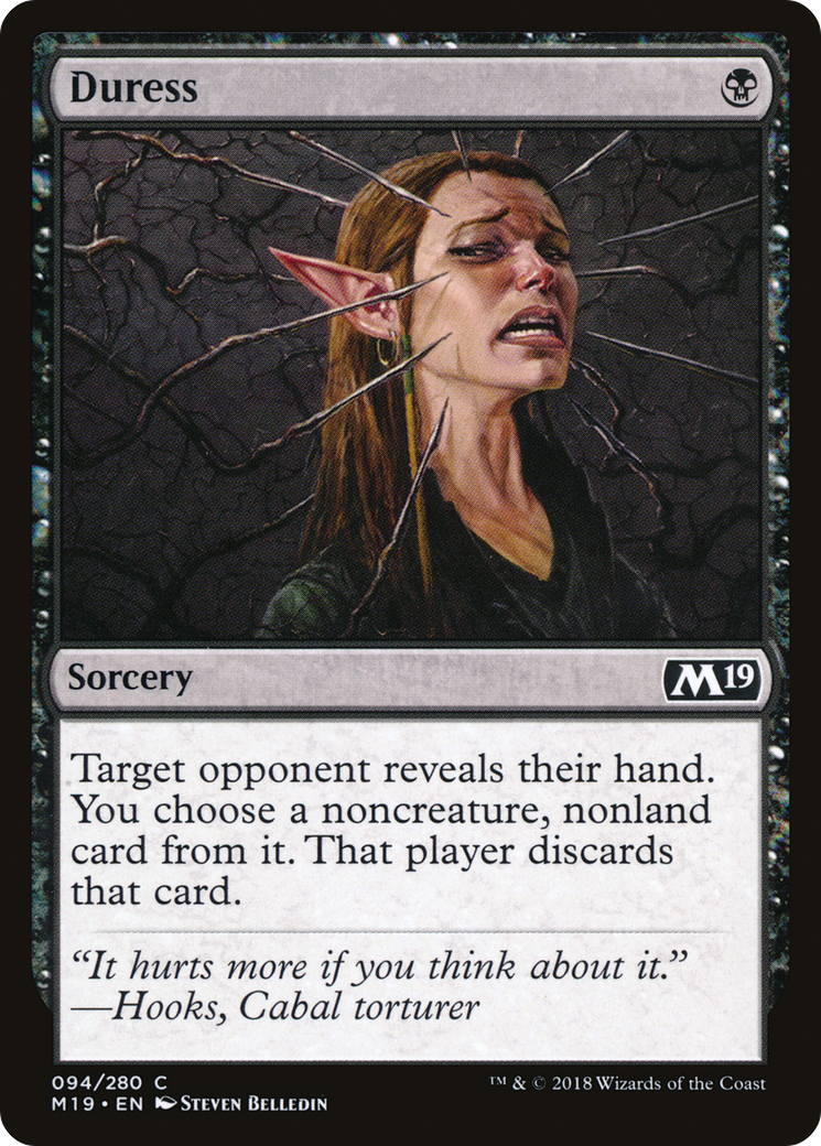 {C} Duress [Core Set 2019][M19 094]