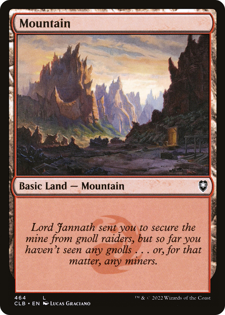 {B}[CLB 464] Mountain (464) [Commander Legends: Battle for Baldur's Gate]
