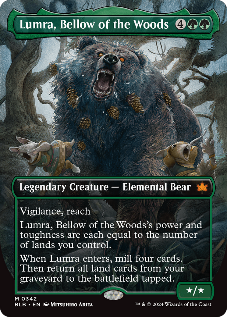 {@R} Lumra, Bellow of the Woods (Borderless) (0342) [Bloomburrow][BLB 342]