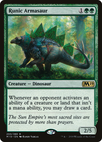 {R} Runic Armasaur [Core Set 2019][M19 200]