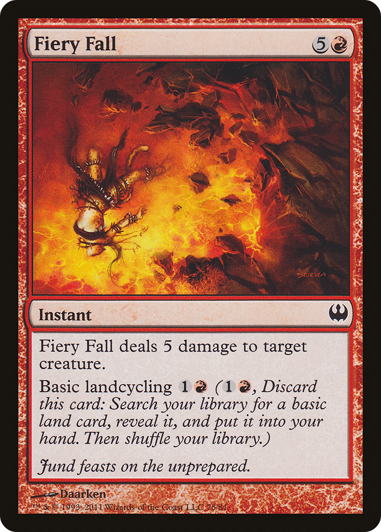 {C} Fiery Fall [Duel Decks: Knights vs. Dragons][DDG 076]
