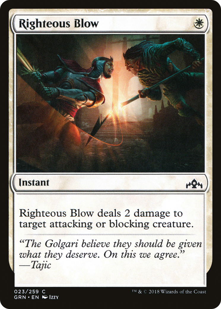 {C} Righteous Blow [Guilds of Ravnica][GRN 023]