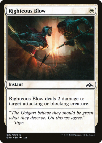 {C} Righteous Blow [Guilds of Ravnica][GRN 023]