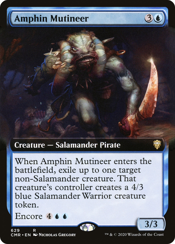 {R} Amphin Mutineer (Extended Art) [Commander Legends][CMR 629]